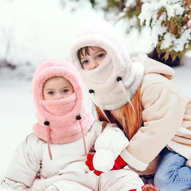 NESLEMY Winter Neck Warmer Hat - Windproof Thermal Kids & Adult Full Face Mask with Detachable Hood