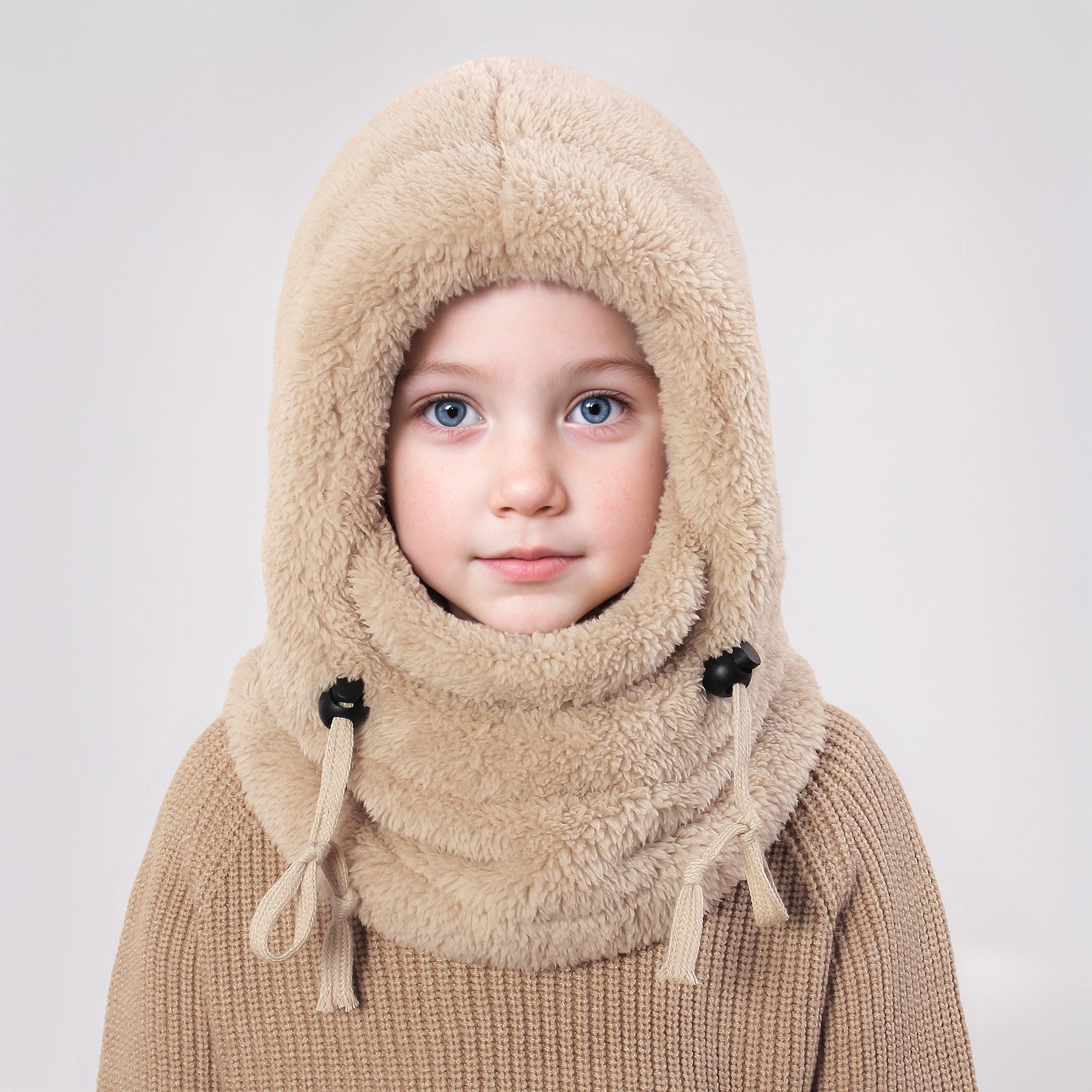 NESLEMY Winter Neck Warmer Hat - Windproof Thermal Kids & Adult Full Face Mask with Detachable Hood