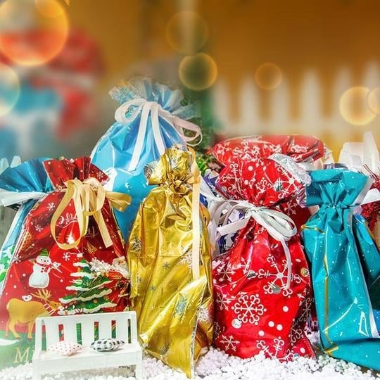 🎄20PCS Drawstring Christmas Gift Bags 🎅Christmas Early Bird Offer: 50% OFF!